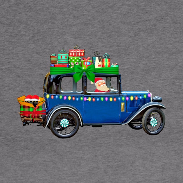 Classic Christmas Vintage Car T-Shirt by sabrina.seeto@gmail.com